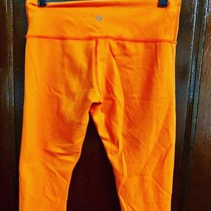 lululemon wunder train HR  leggings in rare color (hot orange)
